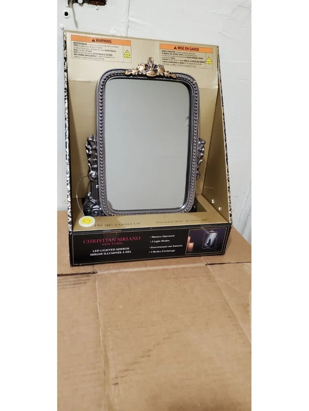 Christian Siriano LED Lighted Mirror Gothic Witch Halloween Illuminated Decor